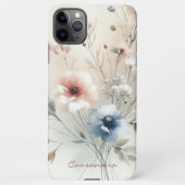 Classy Sophisticated Delicate Waterverf Flowers iPhone Hoesje (Achterkant)