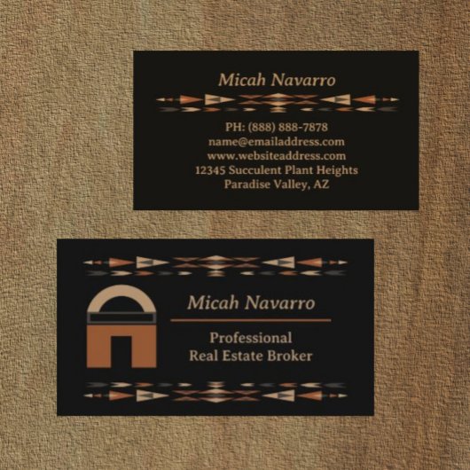 Classy Southwestern Real Estate Visitekaartje