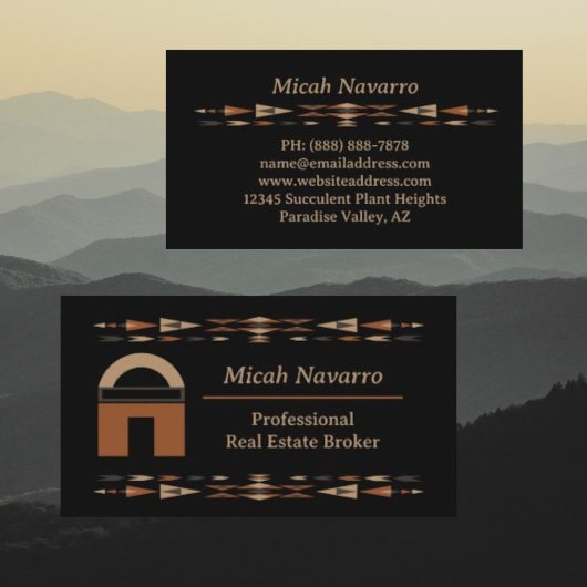 Classy Southwestern Real Estate Visitekaartje