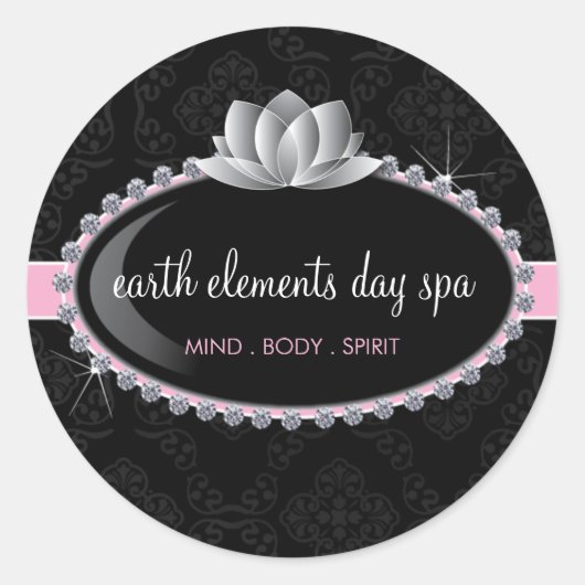 Classy Spa Envelope Seal Ronde Sticker (Voorkant)