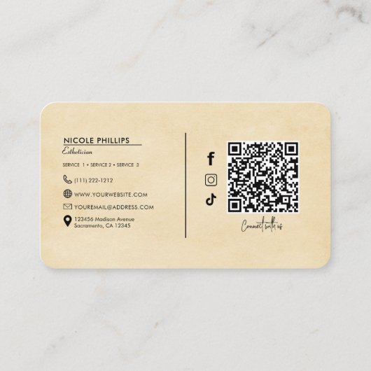 Classy Spa schoonheidstechnicus estheticus Visitekaartje (Achterkant)