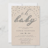 Classy Sparkle Glitter Gender Neutral Baby shower Kaart (Voorkant)