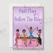 Classy Sparkles & Glitter Bachelorette Party Kaart (Voorkant)