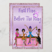 Classy Sparkles & Glitter Bachelorette Party Kaart (Voorkant / Achterkant)