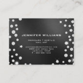 Classy Sparkly Diamonds Elegant Black en white Visitekaartje (Achterkant)
