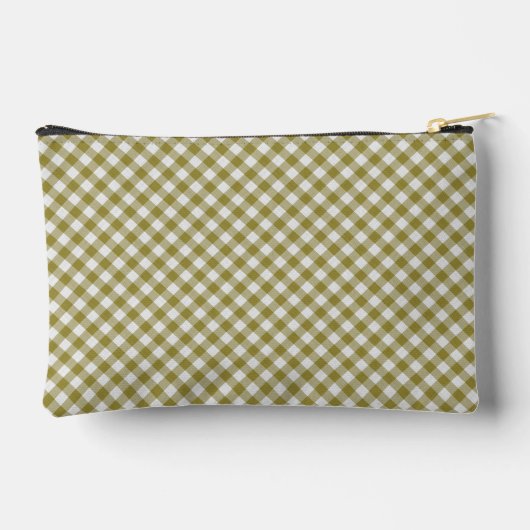 Classy Spring Fern Green Gingham Check patroon Etui (Achterkant)