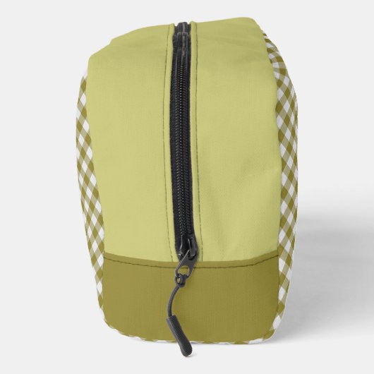 Classy Spring Fern Green Gingham Check patroon Toilettasje (Rechts)