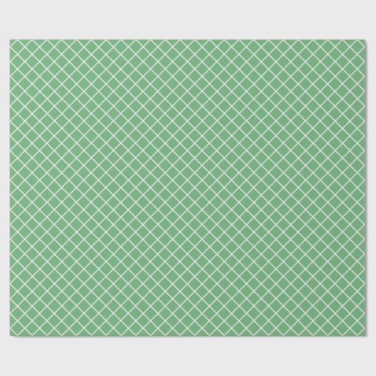 Classy Spring Mint Green White Check Pattern Cadeaupapier (Vlak)