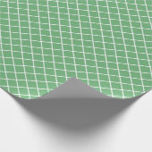 Classy Spring Mint Green White Check Pattern Cadeaupapier (Hoek)