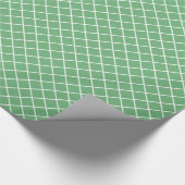 Classy Spring Mint Green White Check Pattern Cadeaupapier (Hoek)