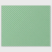 Classy Spring Mint Green White Check Pattern Cadeaupapier (Vlak)