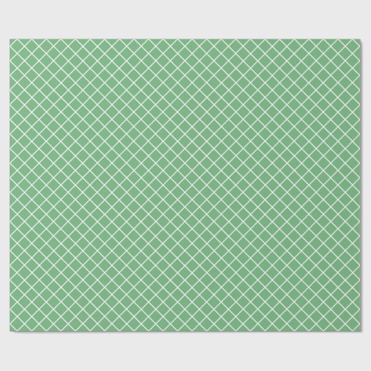 Classy Spring Mint Green White Check Pattern Cadeaupapier (Vlak)