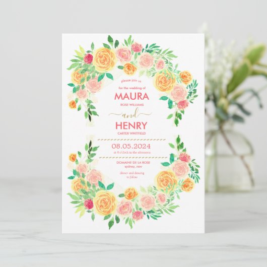 Classy Spring Wildflower Meadow Garden Kaart (Staand voorkant)