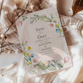 Classy Spring Wildflower Meadow Garden Wedding Save The Date