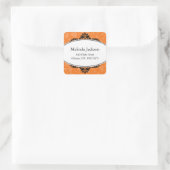 Classy Square Adresetiketten Vierkante Sticker (Tas)