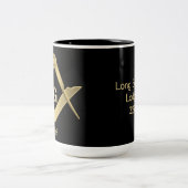 Classy Square & Compass Monogrammed Mok (Center)