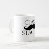 Classy Stache Mustache Koffiemok (Voorkant links)