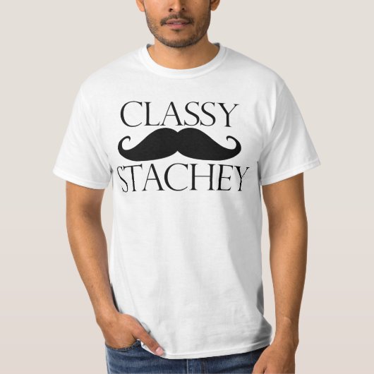 Classy Stache Mustache T-shirt (Voorkant)