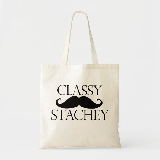 Classy Stache Mustache Tote Bag (Voorkant)