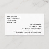Classy Staffing Baan Werving Werkgelegenheid Visitekaartje (Achterkant)