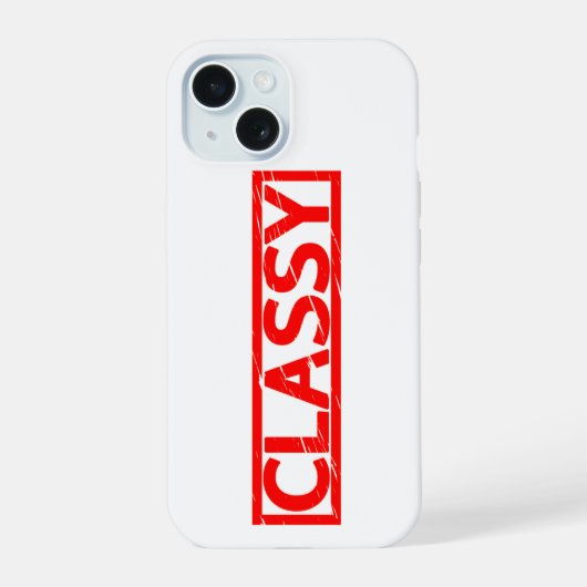 Classy Stamp iPhone 15 Case (Achterkant)