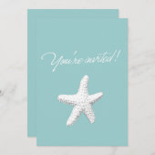 Classy Starfish Baby shower Invitation Kaart (Voorkant / Achterkant)