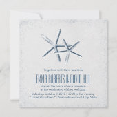 Classy Starfish Beach Wedding Invitations Kaart (Voorkant)