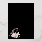 Classy Starry Moon Photo Quinceañera Bewaar de dat Folie Uitnodiging (Achterkant)