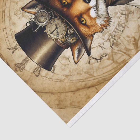  Classy Steampunk Fox Art Tissuepapier (Detail)