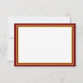 Classy Stijlvol Goud op Maroon Blue Afstuderen Bedankkaart (Achterkant)