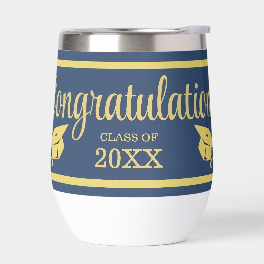 Classy stijlvol goud op Navy Graduation Caps