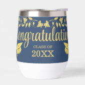 Classy stijlvol goud op Navy Graduation Caps Ivy (Links)