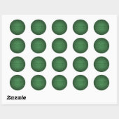 Classy stijlvolle chique groene retour adreslabel ronde sticker (Vel)