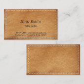 Classy Stitched Leather Video Editor Visitekaartje (Voorkant / Achterkant)