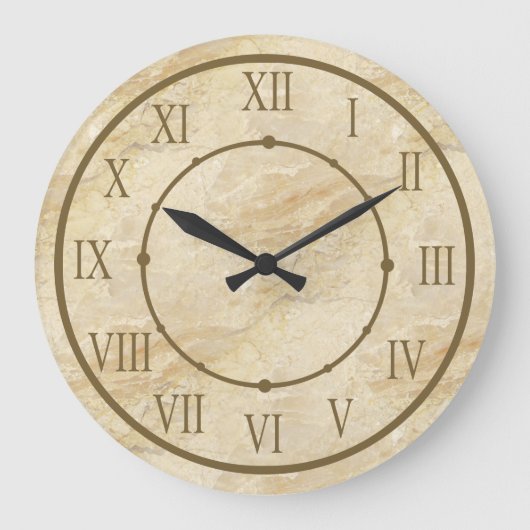 Classy Stone Kijk Roman Numeriek Grote Klok (Voorkant)