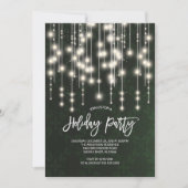 Classy Strings of Lights Kerstfeest Uitnodiging (Voorkant)