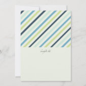 Classy Stripe Foto uitnodiging (Achterkant)