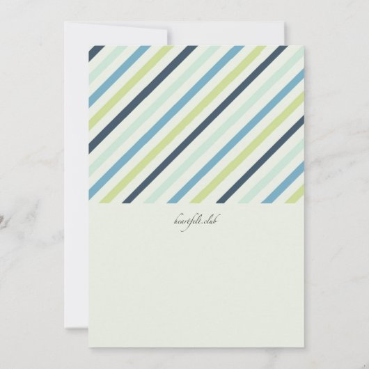 Classy Stripe Foto uitnodiging (Achterkant)