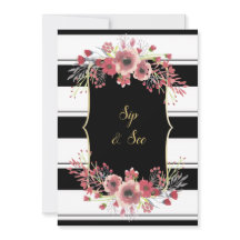 Classy Stripes Floral Waterverf Sip & See