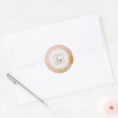 Classy Struik Pink Gold Oil Paint Logo Business Ronde Sticker (Envelop)