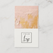 Classy Struik Pink Gold Oil Paint Texture Logo Visitekaartje (Voorkant)