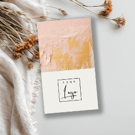 Classy Struik Pink Gold Oil Paint Texture Logo Visitekaartje