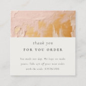 Classy Struik Pink Gold Oil Paint Textuur Bedankt Vierkante Visitekaartje (Voorkant)