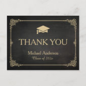 Classy Stylish Afstudeerder Pet Afstuderen Harteli Briefkaart (Voorkant)