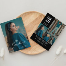 Classy Stylish Black Photo Collage Afstuderen