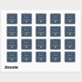 Classy Stylish Gold op Navy Afstuderen Hartelijk d Vierkante Sticker (Vel)