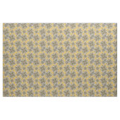 Classy Stylish Mustard Yellow Gothic Floral Print Stof (Yard (91,4 cm))