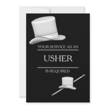 Classy Stylish Silver Top Hat Ring Usher