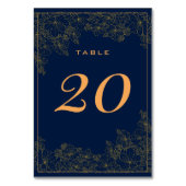 Classy Subtle Golden Pattern Blue Kaart (Achterkant)