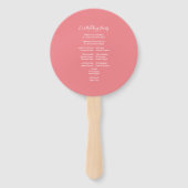 Classy Succulent Wedding Program Fan Handwaaier (Achterkant)